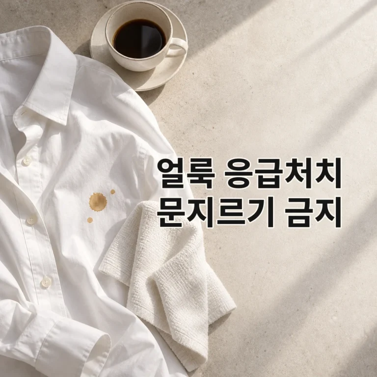 옷 얼룩 응급처치 6단계: 커피·기름·화장품을 문지르기 전에 V2 대표 이미지