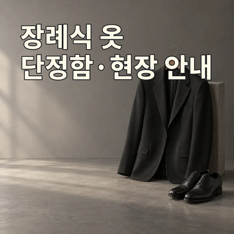 장례식 옷 고르는 법, 색보다 단정함과 현장 안내 확인하기 V2 대표 이미지