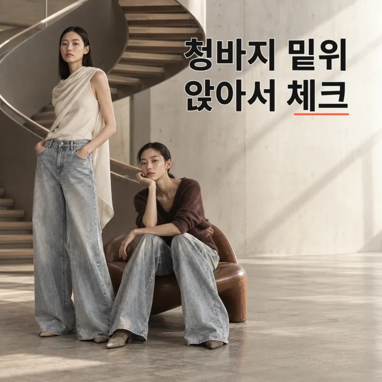 청바지 밑위 길이 고르는 법, 앉았을 때 눌림까지 비교 V2 대표 이미지