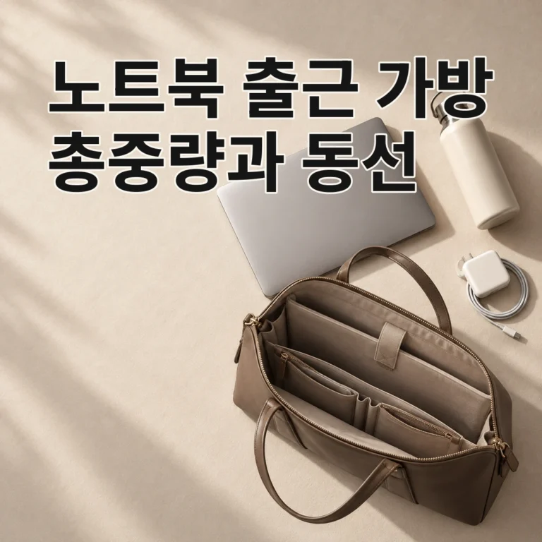노트북 출근 가방 고르는 법: 빈 가방보다 총중량과 동선을 보세요 V2 대표 이미지