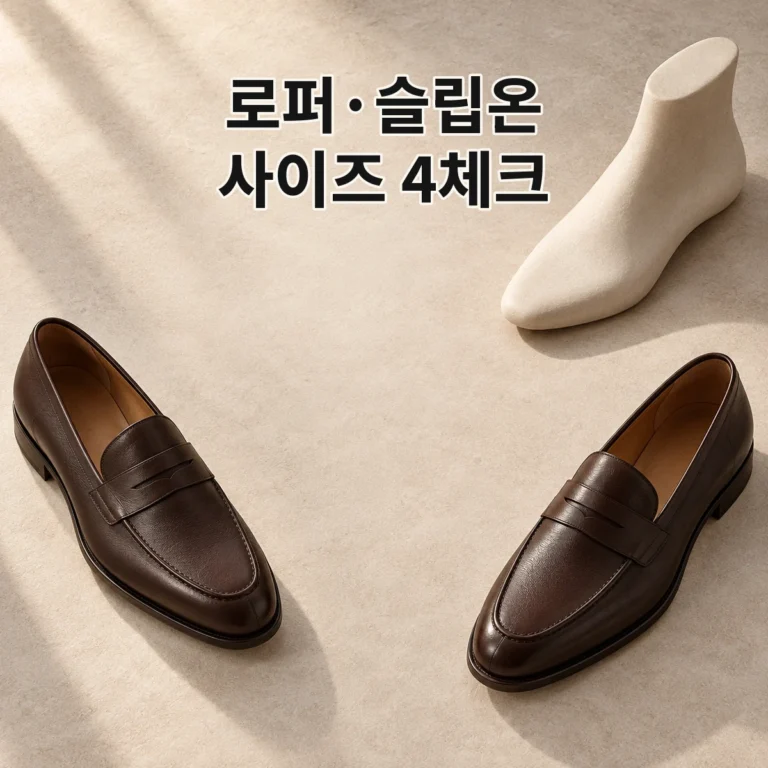 로퍼·슬립온 사이즈 고르는 법: 발볼보다 먼저 볼 4가지 V2 대표 이미지