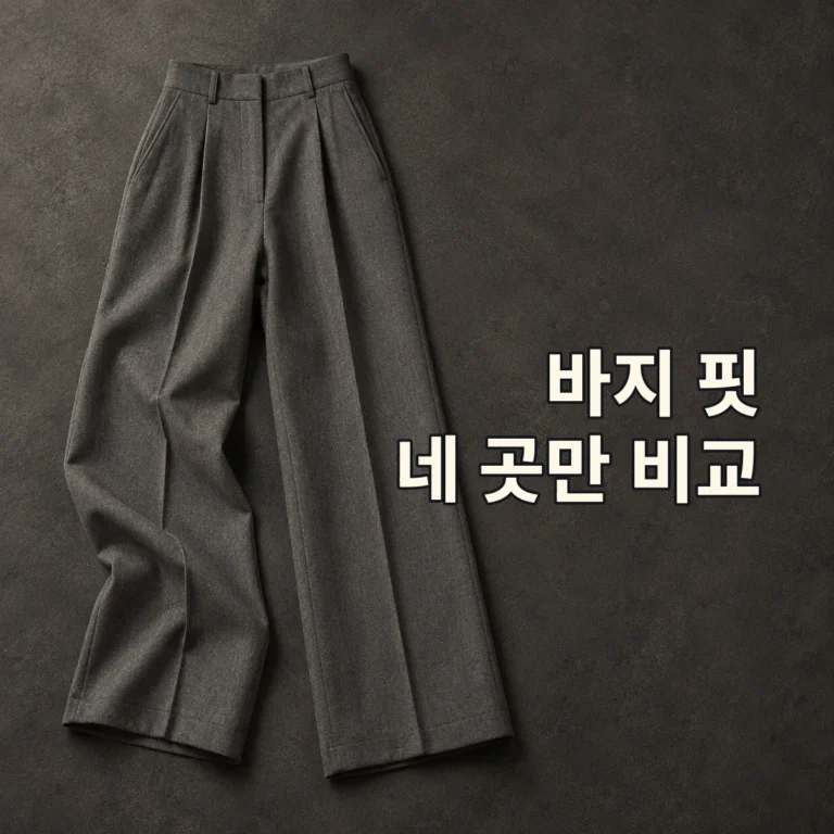 바지 핏 고르는 법: 허리·허벅지·밑위·밑단 4곳만 비교하세요 V2 대표 이미지