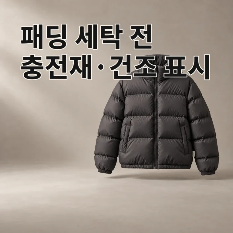 패딩 세탁 전 충전재와 건조 표시 확인하는 법 V2 대표 이미지