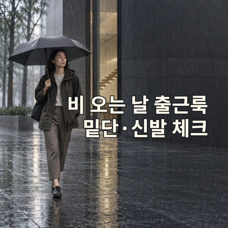비 오는 날 출근룩, 밑단·신발·겉옷 관리까지 V2 대표 이미지