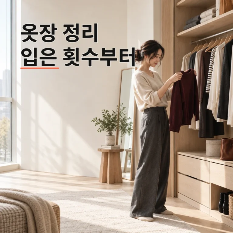 계절 옷장 정리 방법, 버리기 전에 역할과 착용 횟수 기록하기 V2 대표 이미지