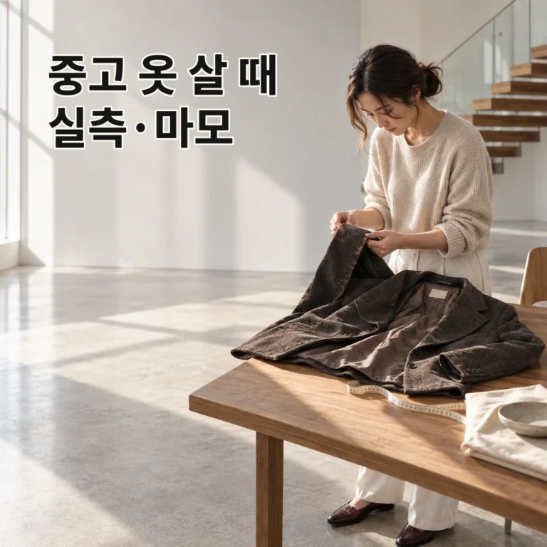 중고 옷 살 때 확인할 것, 실측·마모·세탁 가능 여부 V2 대표 이미지